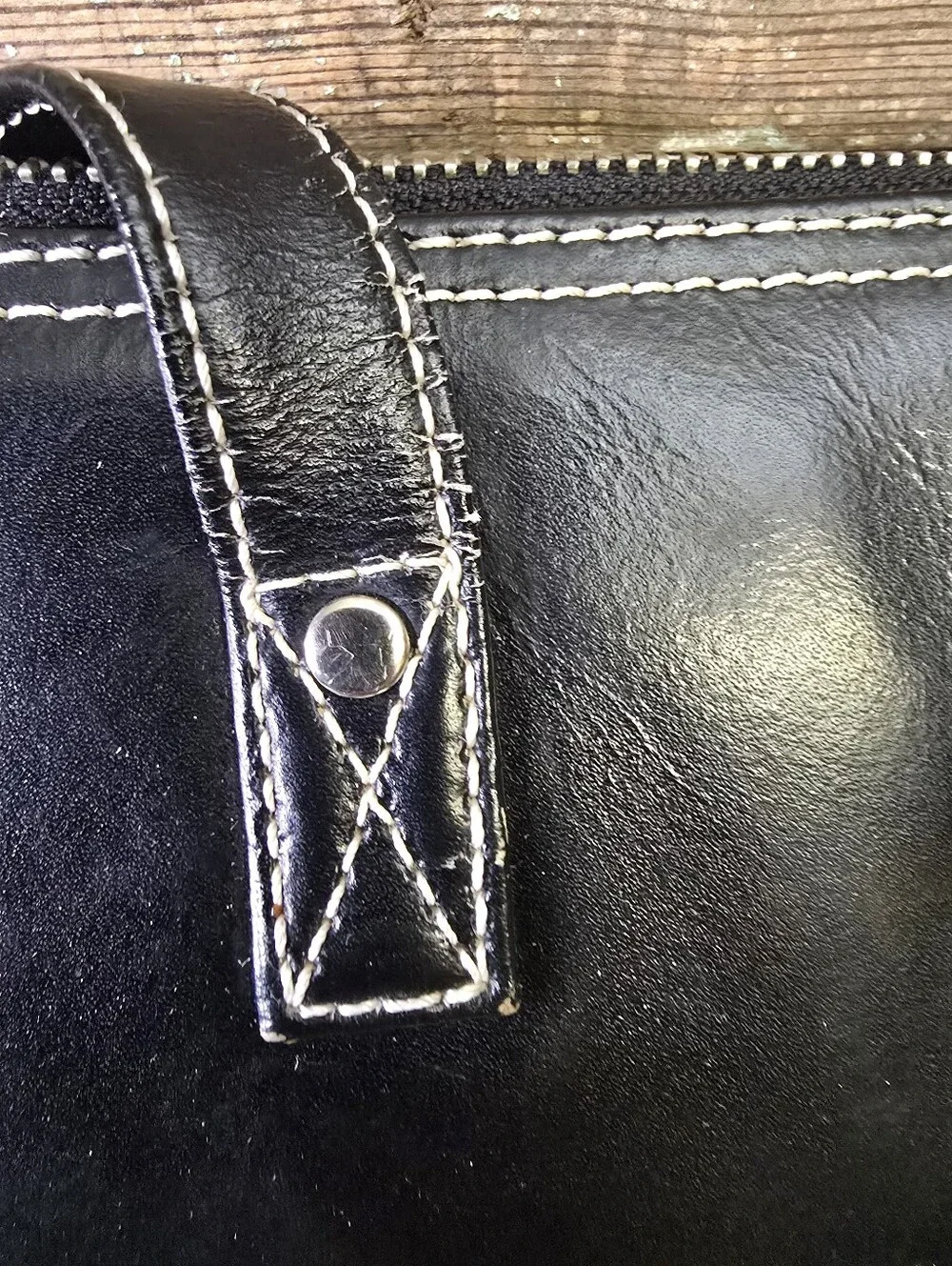 Wilsons Leather Black Leather Laptop Tote Business Briefcase Work Bag